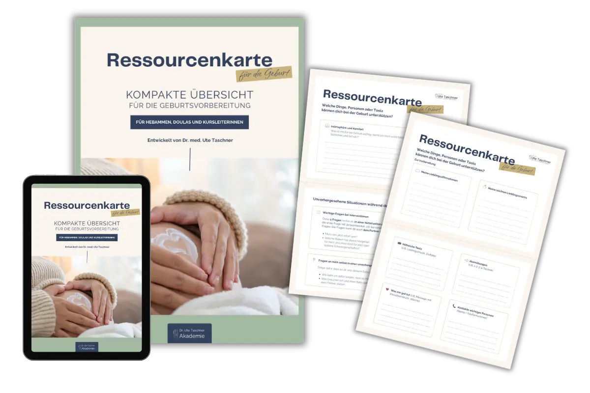 Ressourcenkarte für die Geburtsvorbereitung Tool von Dr. Ute Taschner für Fachpersonen rund um die Geburt